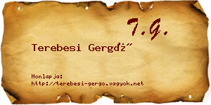 Terebesi Gergő névjegykártya